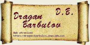 Dragan Barbulov vizit kartica